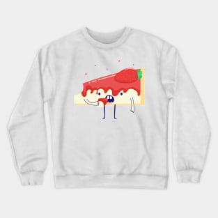 Cheesecake eating itself, Illustration Art, character Crewneck Sweatshirt